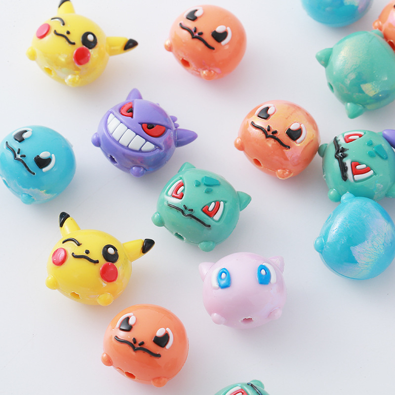 Phone Accessories Beads - 12pcs Pokémon Bead DIY Mobile Phone