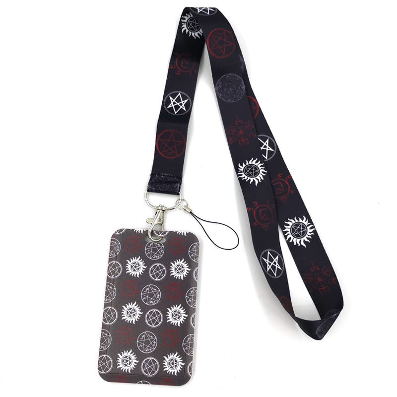 Neck Hanging Phone Holder - Supernatural SPN Creative Lanyard Card Holder