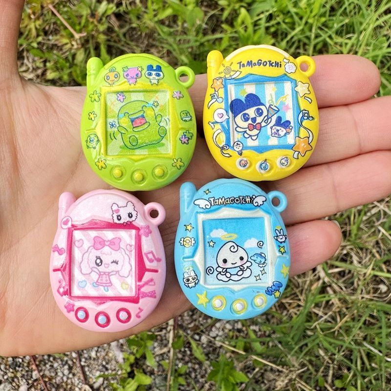 Phone Accessories Beads - Tamagotchi double-sided printed beads DIY materials,