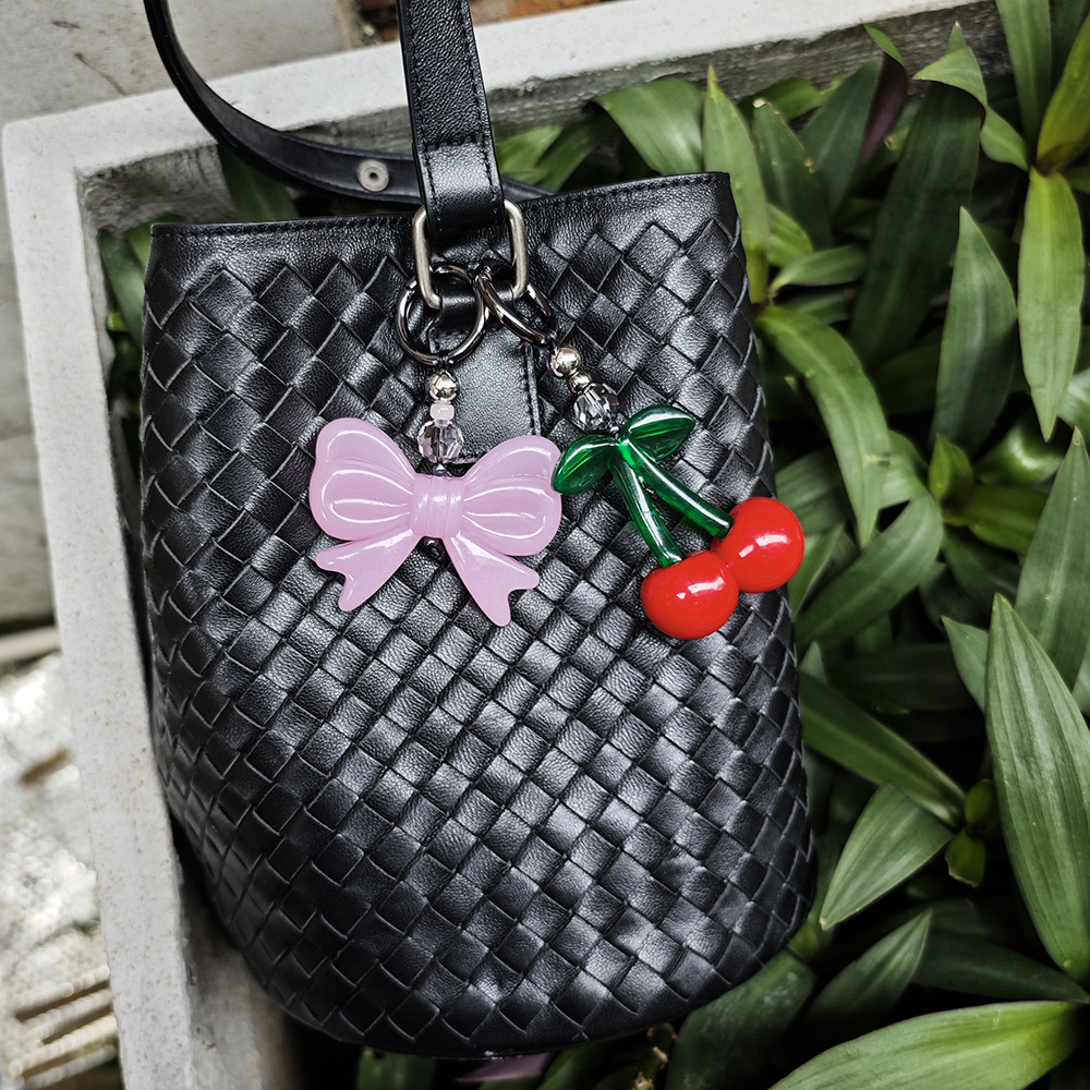 Phone Accessories For Teen Girls - HERLOOK Big Cherry Bag Charm Keychain