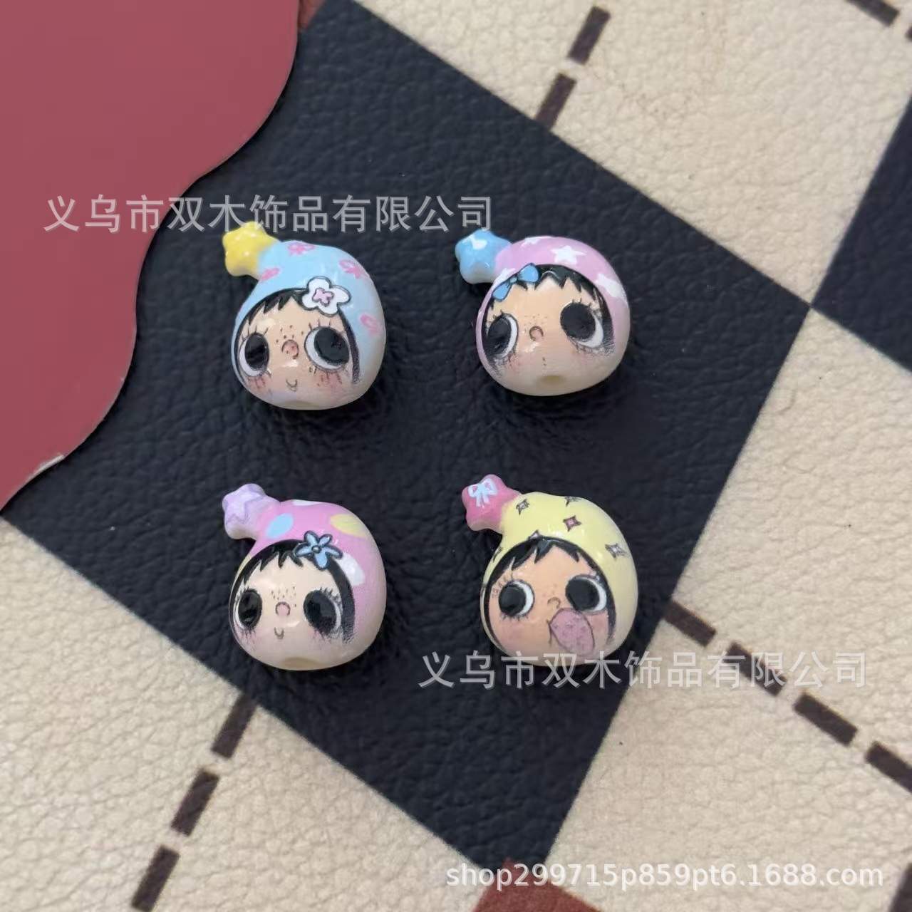 10pcs printed relief star hat  - огляд і ціна Phone Accessories Beads