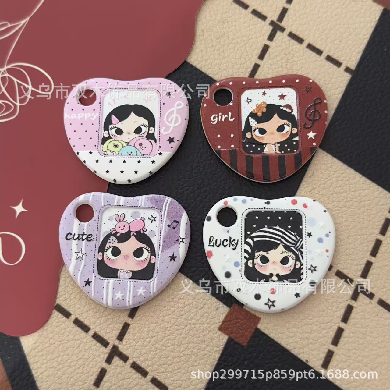 10pcs Printed Relief Little Gi - огляд і ціна Phone Accessories Beads