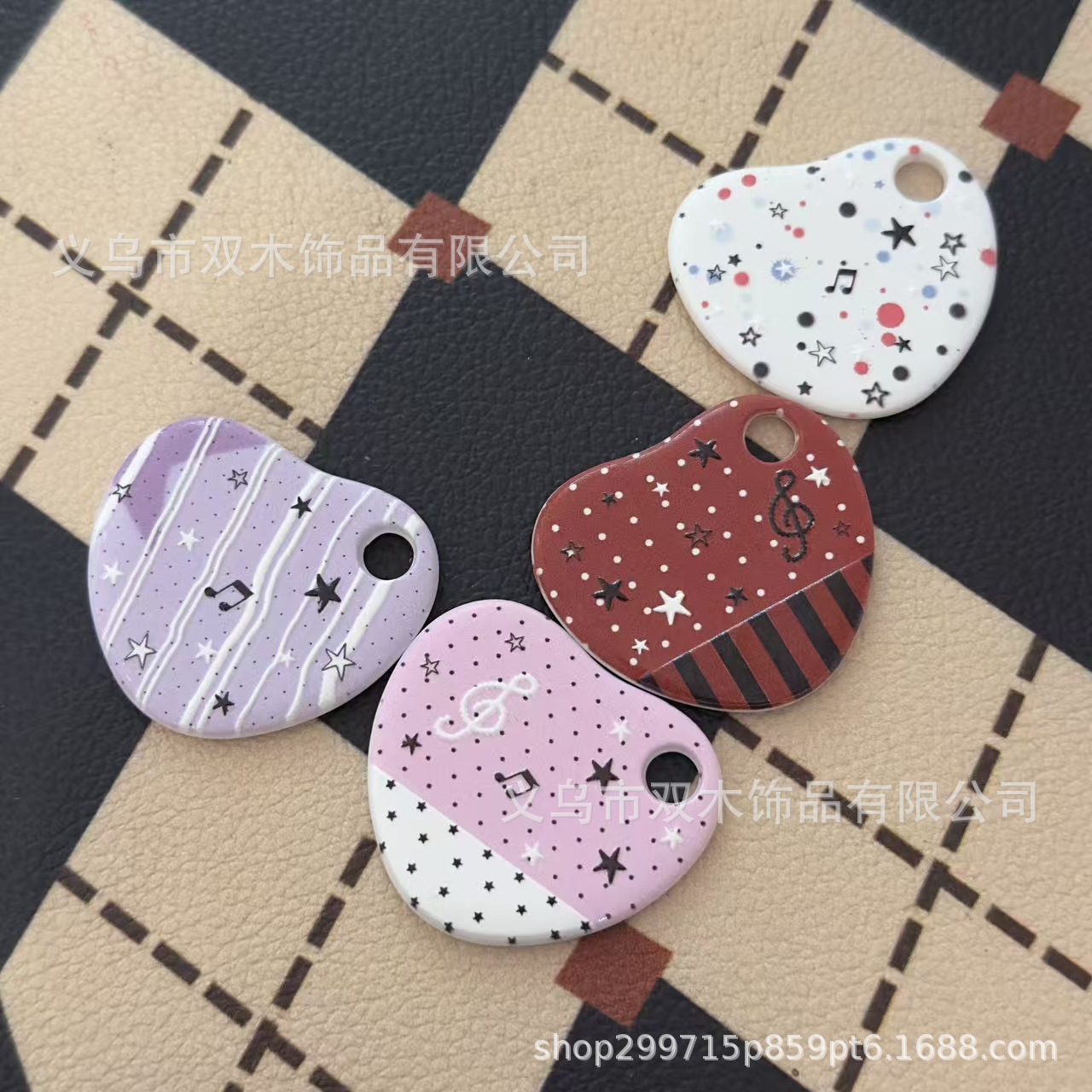 10pcs Printed Relief Little Gi - огляд і ціна Phone Accessories Beads