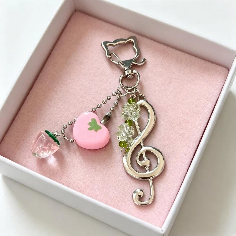 Cute Strawberry Star Keychain  - огляд і ціна Phone Accessories For Teen Girls