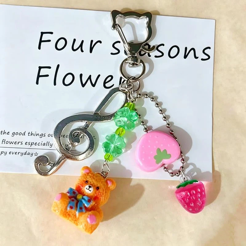 Cute Strawberry Star Keychain  - огляд і ціна Phone Accessories For Teen Girls