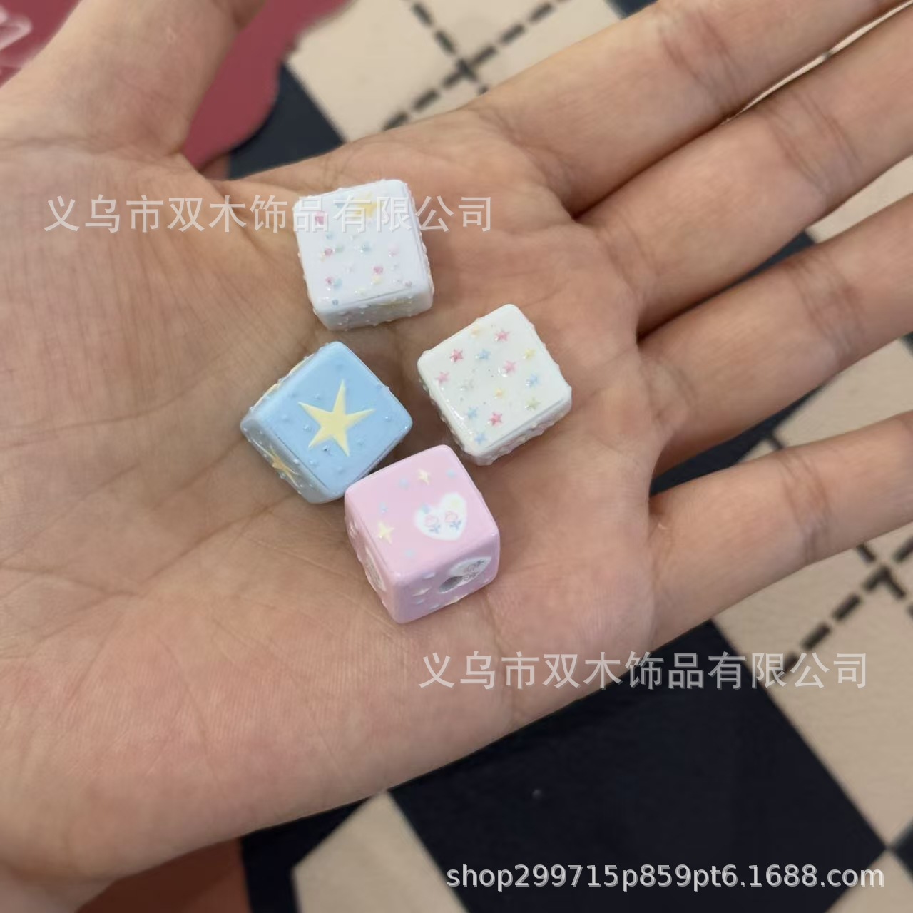 10pcs 14mm printed relief rain - огляд і ціна Phone Accessories Beads