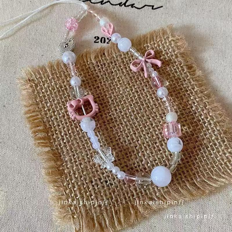 rendy Y2K Pink Bow Kitty Beade - огляд і ціна Phone Accessories For Teen Girls