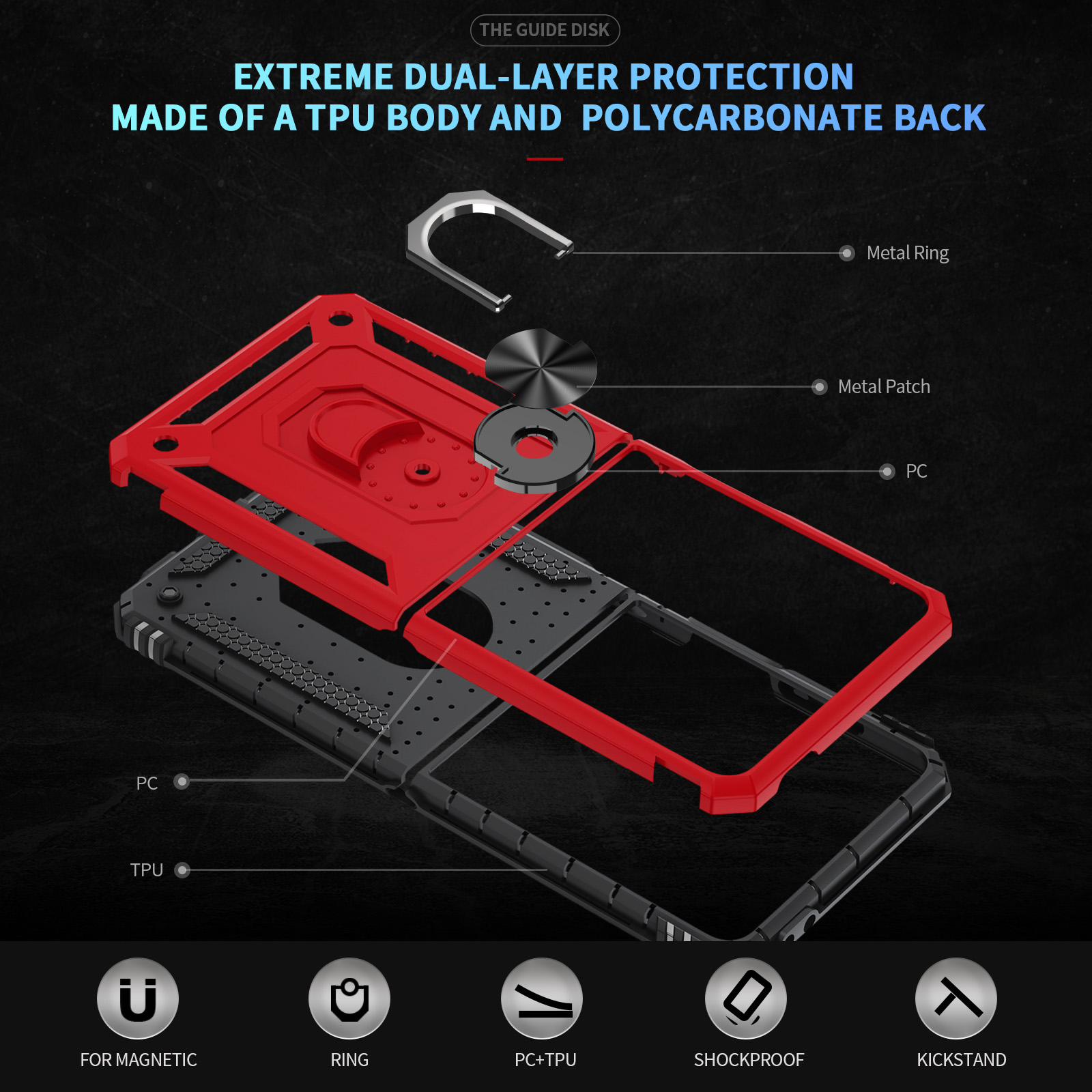 Military-grade Shockproof Phon - огляд і ціна Phone Ring Holder