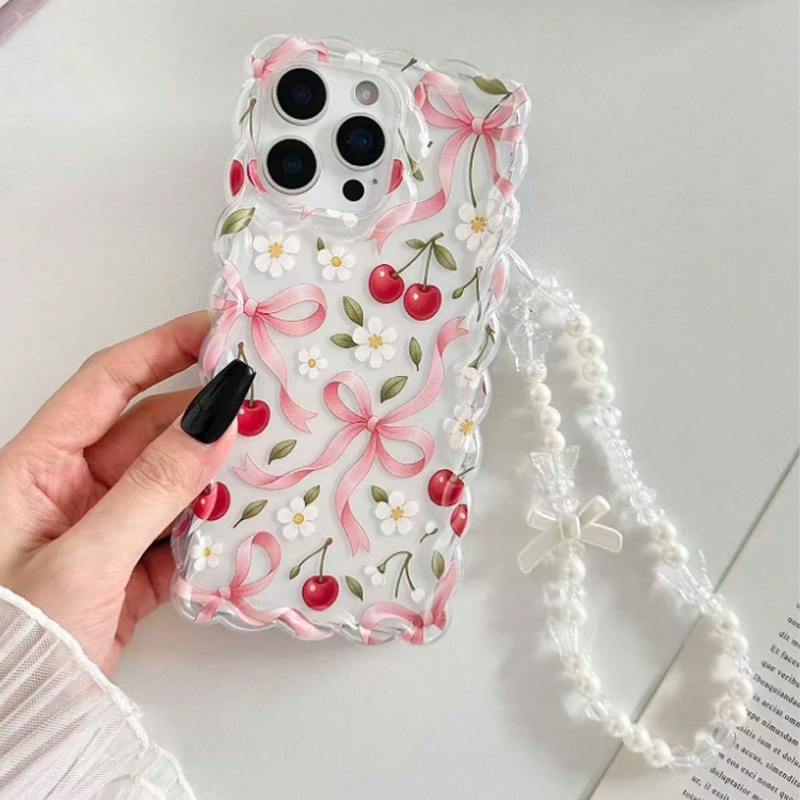 Cherry Bow Floral Scallop Lace - огляд і ціна Phone Accessories Beads