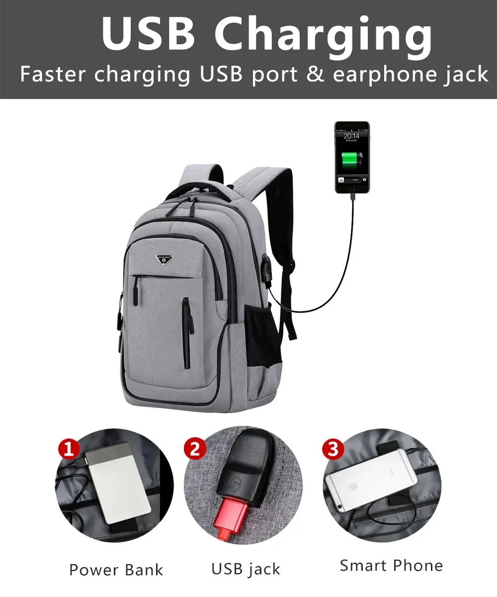 Large Capacity Backpack Men La - огляд і ціна Phone Accessories For Teens