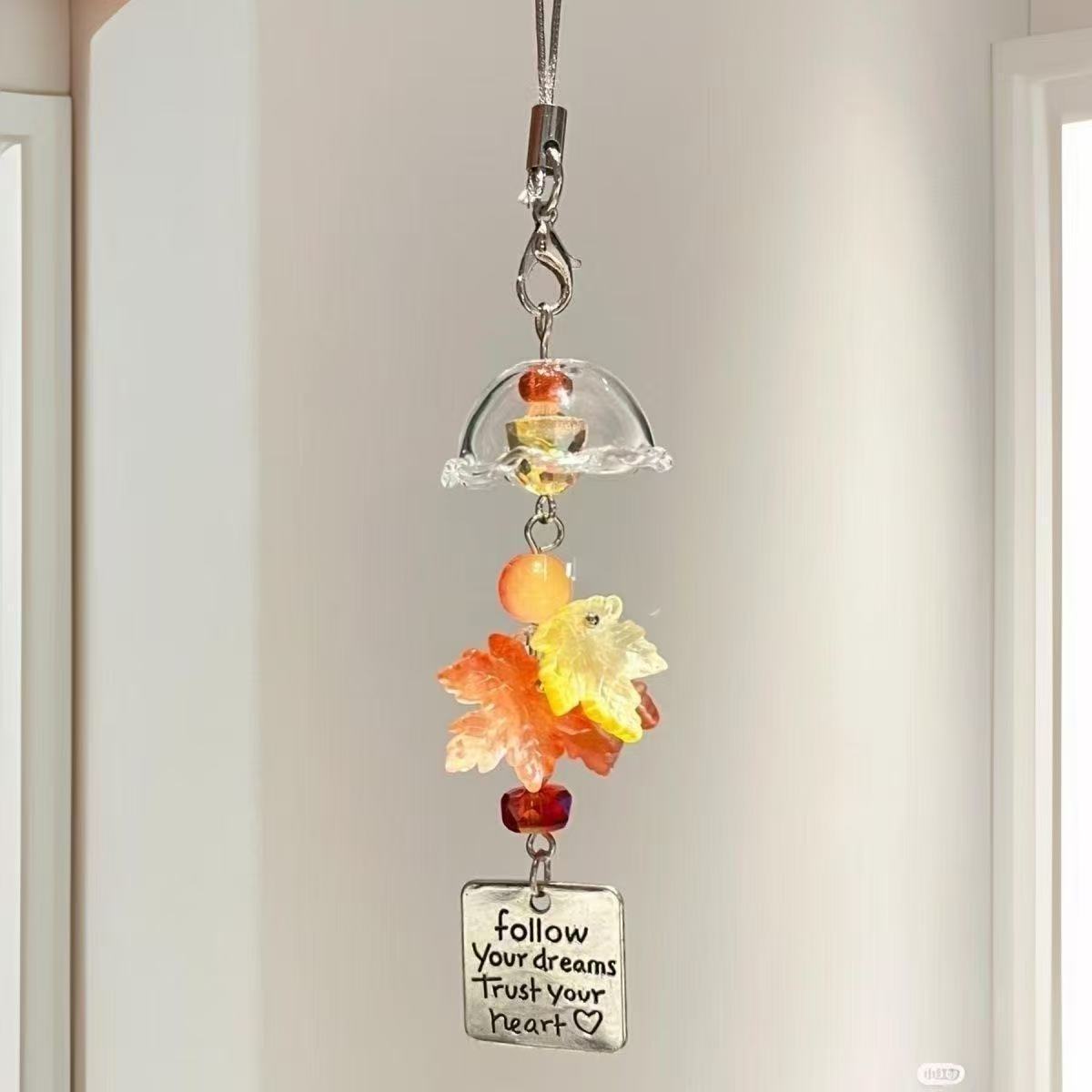 Maple Leaf Wind Chime Phone Ch - огляд і ціна Phone Accessories For Teens